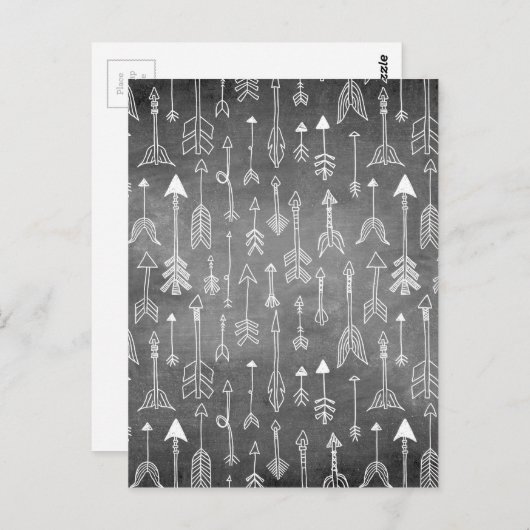 Halbleiter-Pfeil (schwarz) Postkarte (Vorne/Hinten)