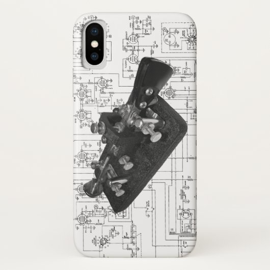Halbleiter-Radio-Morse-Code Case-Mate iPhone Hülle (Rückseite)