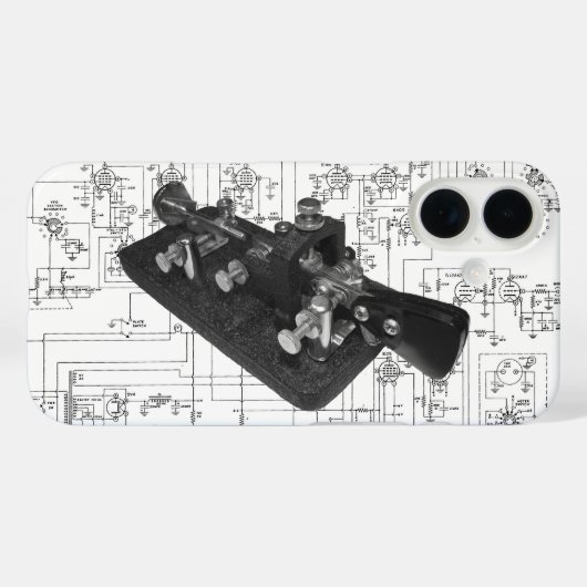 Halbleiter-Radio-Morse-Code Case-Mate iPhone Hülle (Rückseite (Horizontal))