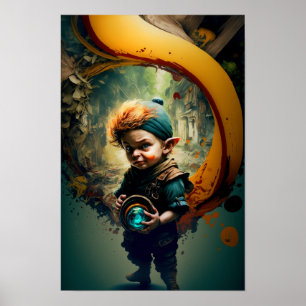 Halbling-Abenteurer-Plakat D&D Kunst 4 Poster