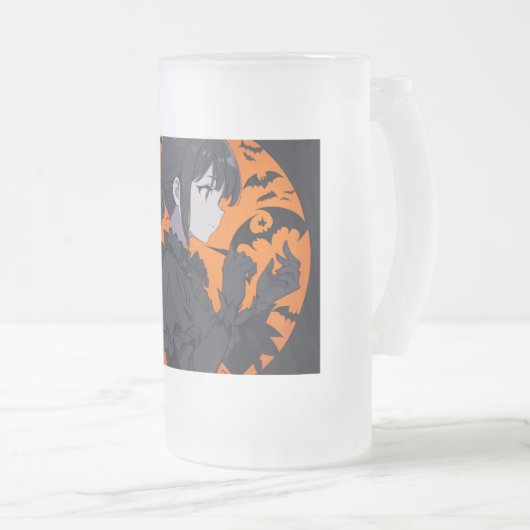 Halbmädchen Mattglas Bierglas (VorderseiteRechts)