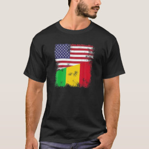 Halbmalische Flagge   Vintag Mali USA Gift T-Shirt