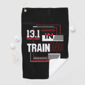 Halbmarathon 13.1 in Training Abstrakt Runner Golfhandtuch (Insitu)