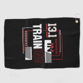 Halbmarathon 13.1 in Training Abstrakt Runner Golfhandtuch (Horizontal)