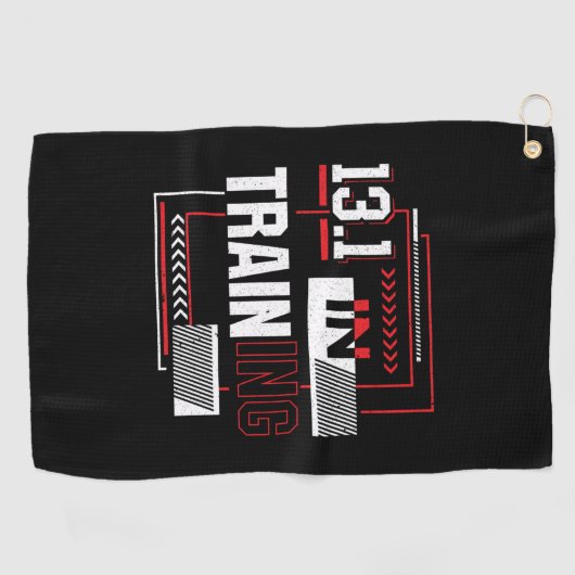 Halbmarathon 13.1 in Training Abstrakt Runner Golfhandtuch (Horizontal)