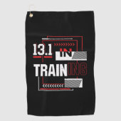 Halbmarathon 13.1 in Training Abstrakt Runner Golfhandtuch (Vorderseite)