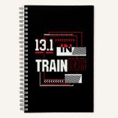 Halbmarathon 13.1 in Training Abstrakt Runner Notizblock (Vorderseite)