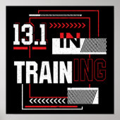 Halbmarathon 13.1 in Training Abstrakt Runner Poster (Vorne)