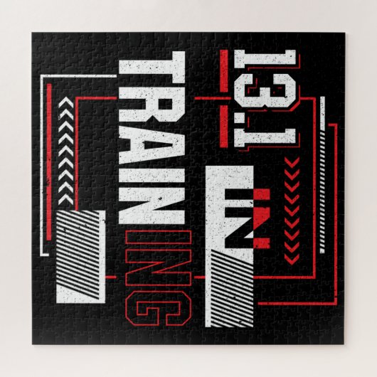 Halbmarathon 13.1 in Training Abstrakt Runner Puzzle (Horizontal)