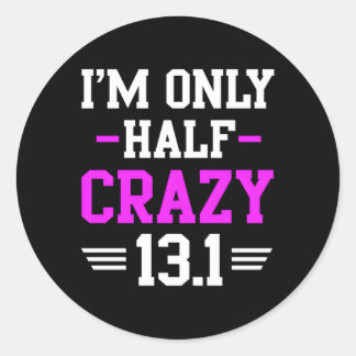 Halbmarathon Crazy Runner Training 131 Mile Runder Aufkleber