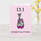 Halbmarathon Herzlichen Glückwunsch für sie. Karte (Gelbe Blume)