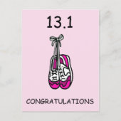 Halbmarathon Herzlichen Glückwunsch für sie. Postkarte (Vorderseite)