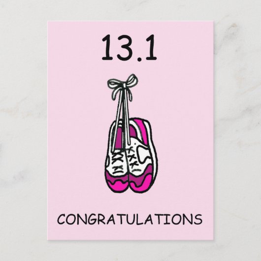 Halbmarathon Herzlichen Glückwunsch für sie. Postkarte (Vorderseite)