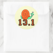 Halbmarathon Runder Aufkleber (Tasche)