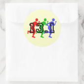 Halbmarathon Runder Aufkleber (Tasche)