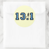 Halbmarathon Runder Aufkleber (Tasche)