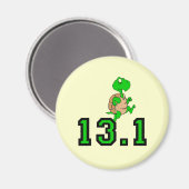 Halbmarathon von Funny Turtle Magnet (Vorderseite/Rückseite)