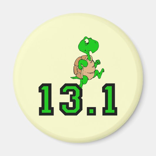 Halbmarathon von Funny Turtle Magnet (Vorne)