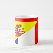 Halbmarktsymbol für Nachbarländer spain france Kaffeetasse (Mittel)