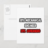 Halbmechaniker ... Half Superhero Postkarte (Vorne/Hinten)