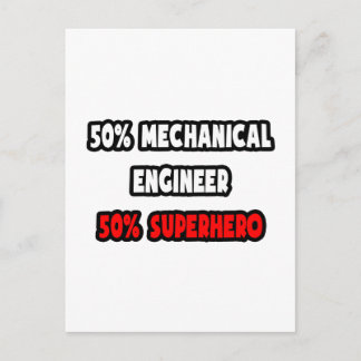 Halbmechaniker ... Half Superhero Postkarte