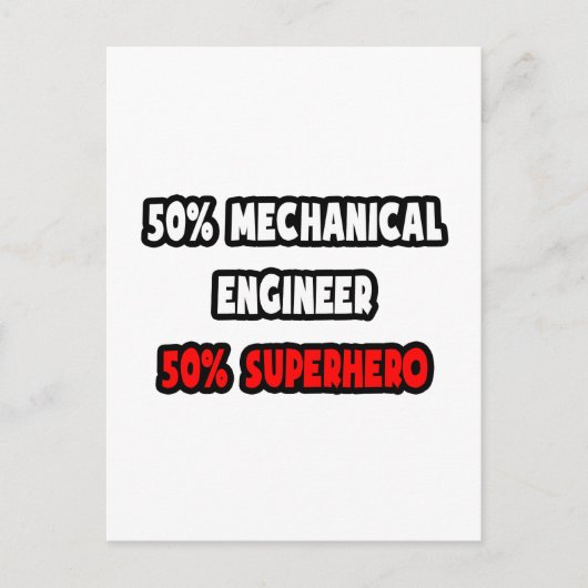 Halbmechaniker ... Half Superhero Postkarte (Vorderseite)