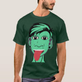Halbmenschlicher / Halbzeit-Alien Witziger Typ Com T-Shirt (Vorderseite)