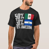 Halbmexikanisches Halbjubiläum salvadorianisches S T-Shirt (Vorderseite)