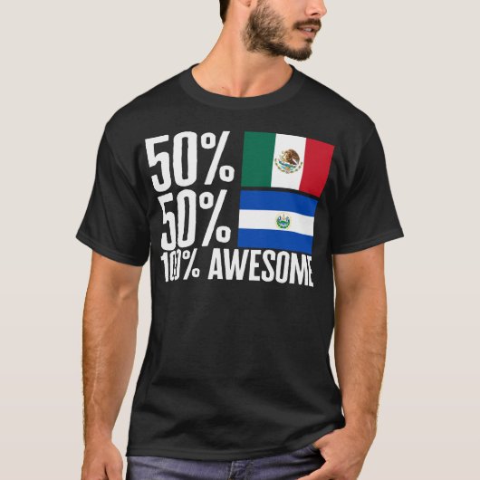 Halbmexikanisches Halbjubiläum salvadorianisches S T-Shirt (Vorderseite)