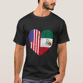 Halbmexiko Halbwertszeit amerikanische Roots Mens T-Shirt