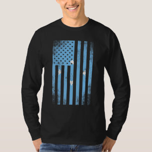Halbmikronesischer Flaggen Vintag amerikanisch Ins T-Shirt