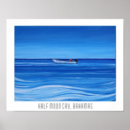 Halbmond Cay, Bahamas Poster (Vorne)