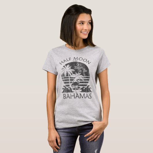 Halbmond Cay Bahamas Urlaub Bahamas Kreuzfahrt T-Shirt (Vorne ganz)