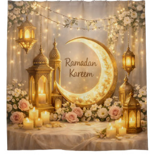 Halbmond des Lichts und des Friedens – Ramadan-Hal Duschvorhang