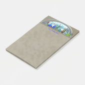 Halbmond-Fenster-Aquarell-Digital-Grafik Post-it Klebezettel (angewinkelt)