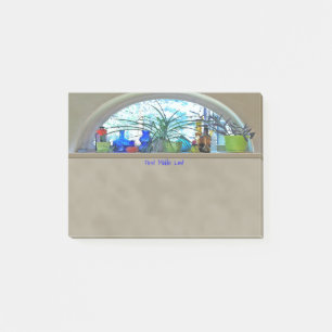 Halbmond-Fenster-Aquarell-Digital-Grafik Post-it Klebezettel