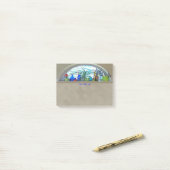 Halbmond-Fenster-Aquarell-Digital-Grafik Post-it Klebezettel (Auf Schreibtisch)