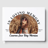 Halbmond-Foto, der Text in einem liebenden Speiche Gästebuch (Vorderseite)