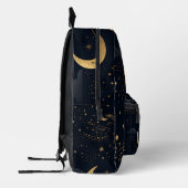 Halbmond in Schwarz und Gold Bedruckter Rucksack (Links)