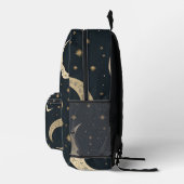Halbmond in Schwarz und Gold Bedruckter Rucksack (Rechts)