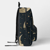 Halbmond in Schwarz und Gold Bedruckter Rucksack (Links)