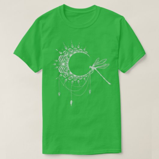 Halbmond mit Dragonfly Tattoo T-Shirt (Design vorne)