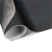 Halbmond NASA schwarzes Geschenkpapier (Rolleneckpunkt)