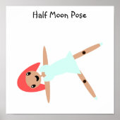 Halbmond-Pose Poster (Vorne)
