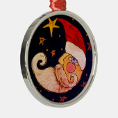 Halbmond Santa Abstrakte Kunst Ornament Aus Metall (Rechts)