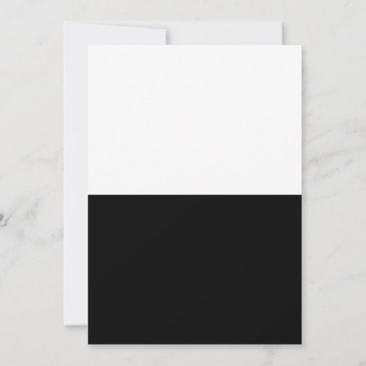 Halbmond Schwarz-weiß & Goldschick Elegante Hochze Einladung (Rückseite)