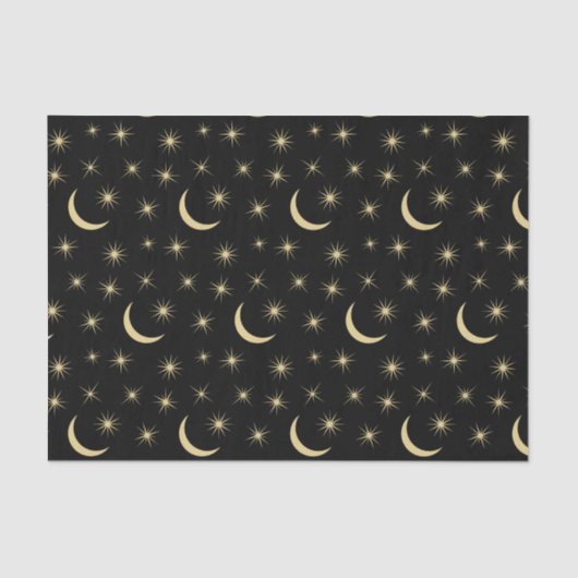 Halbmond Sterne Universum Weltraum Lover Astronomi Seidenpapier (Vorderseite)