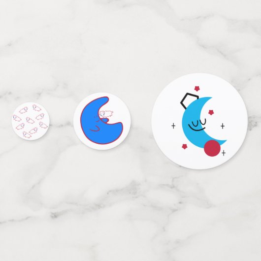 Halbmond Table Confetti Konfetti (Rückseiten)