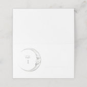 Halbmond-Tischnummer-Platzkarte Platzkarte (Außenseite Aufgefaltet)