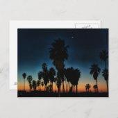 Halbmond und ein Stern auf Sonnenuntergang Postkarte (Vorne/Hinten)